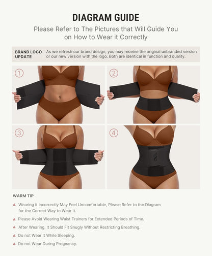 Waist Trainer Belt Waist Cincher Trimmer Ab Belt Tummy Control Body Shaper with Triple Wrap Women and Men